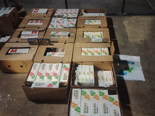 Aduanas decomisa casi 500 cartones de cigarrillos de contrabando en Guabalá