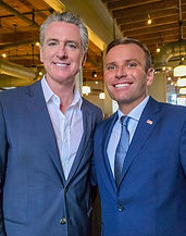 Chris D. Jackson with California Governor Gavin Newsom.