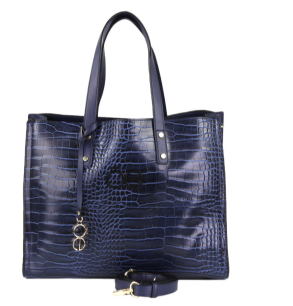 Bolsa Cloe Cocodrilo Azul