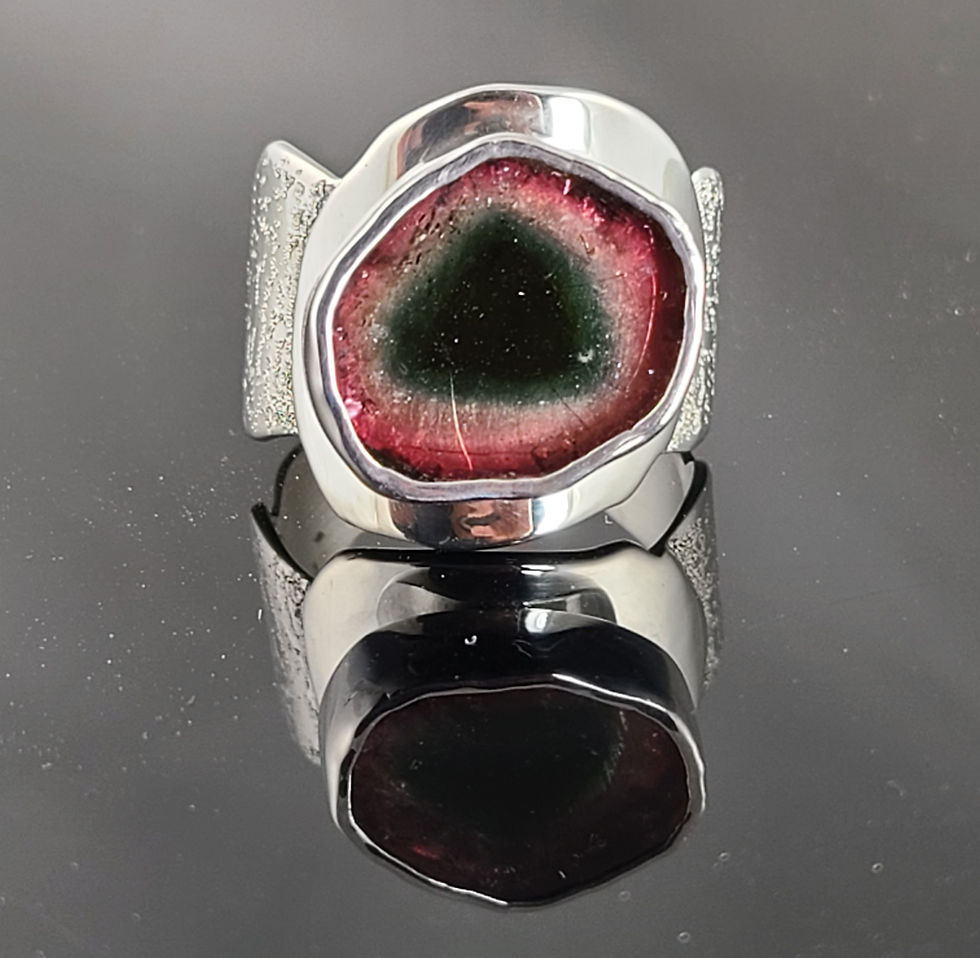 Watermelon Tourmaline Slice
