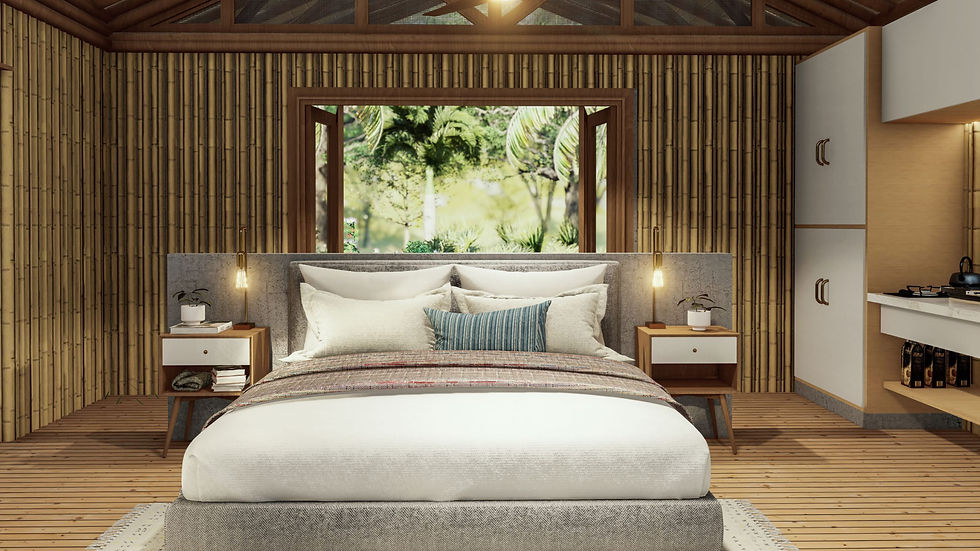 Inside of our bungalows