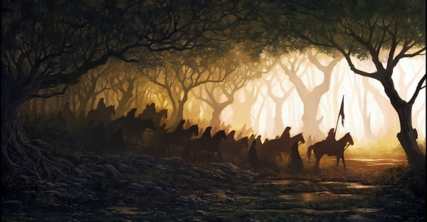 paintings forest horses mystic 1920x1200