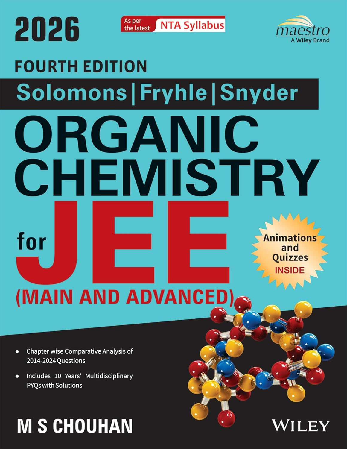 Wiley's Solomons, Fryhle & Snyder - Organic Chemistry for JEE (Main & Advanced)