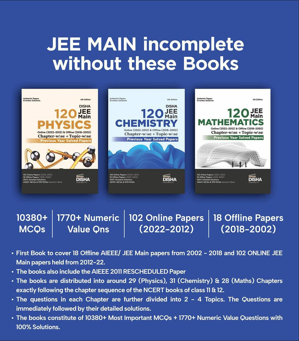 Thumbnail: Disha 120 JEE Main Online (2022-2012) & Offline (2018-2002) PCM Solved Papers