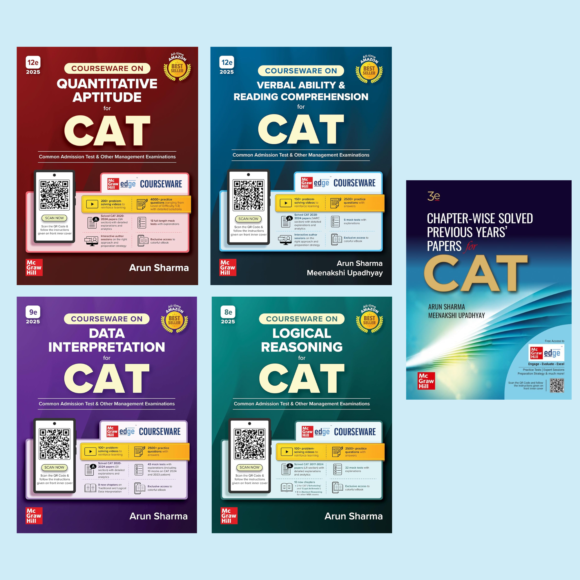 Latest Edition - Arun Sharma complete Combo Set for CAT 2025 and 2026