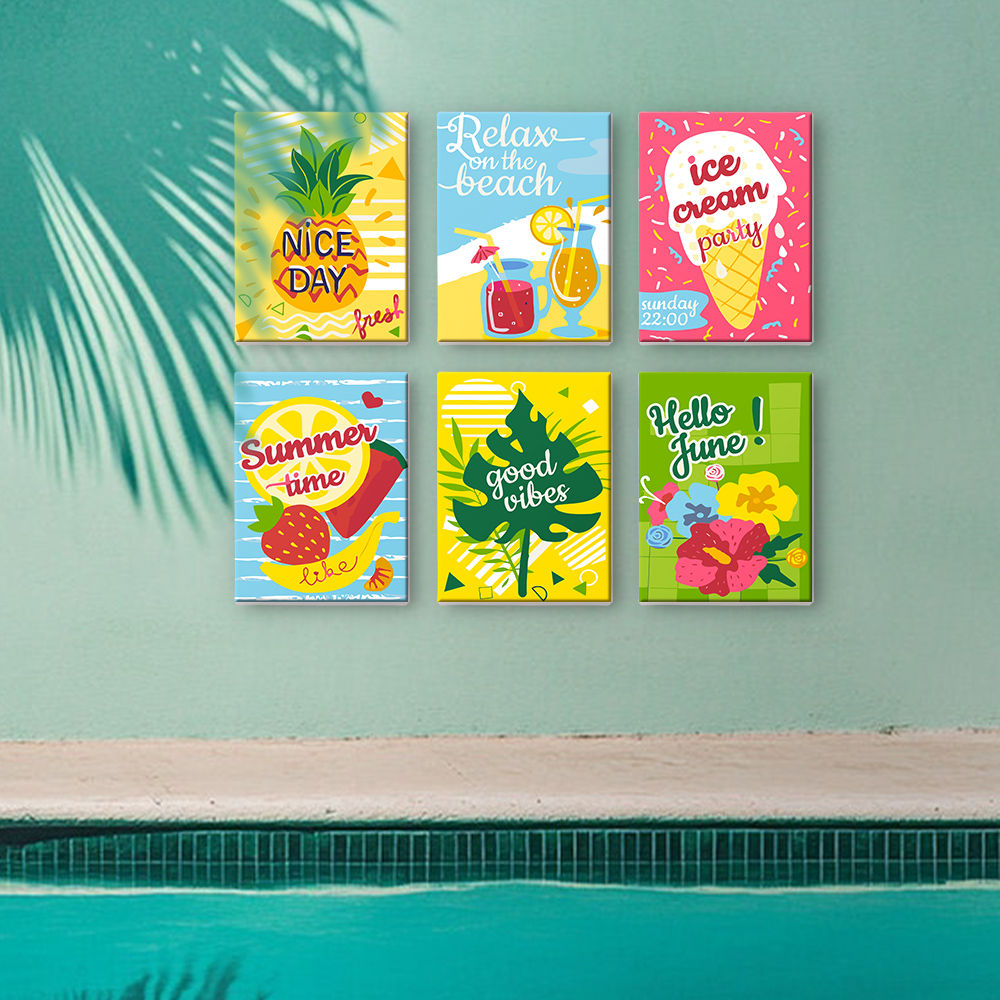 Good Vibes Summer - Multi-kit Paint by Numbers Set (6)