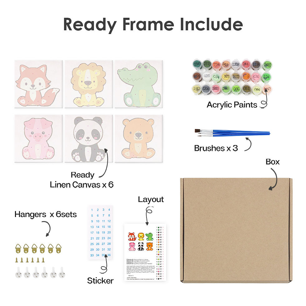Thumbnail: Jungle Crew - Multi-kit Paint by Numbers Set (6)