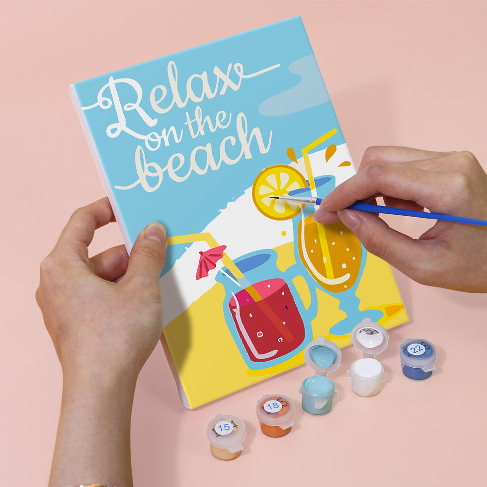 Miniatura: Good Vibes Summer - Multi-kit Paint by Numbers Set (6)