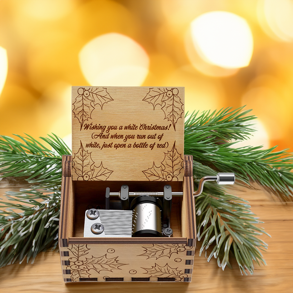 Thumbnail: "Holly Jollies" Personalized Christmas Music Box