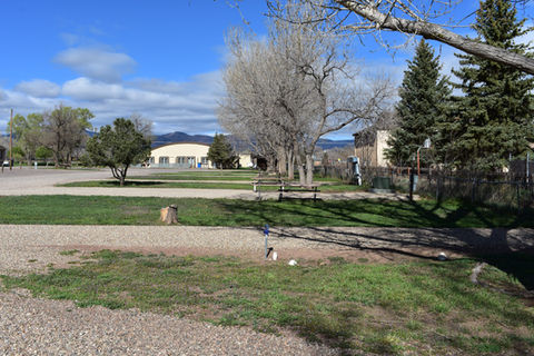 Full hook-up RV site at Sammie's Campground in La Veta