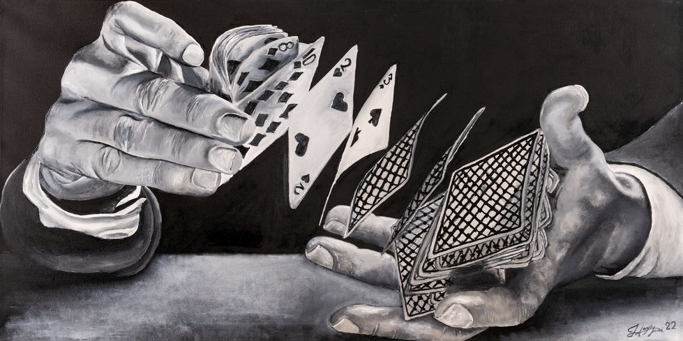 Shuffle, 48"x24", Oil, 2022