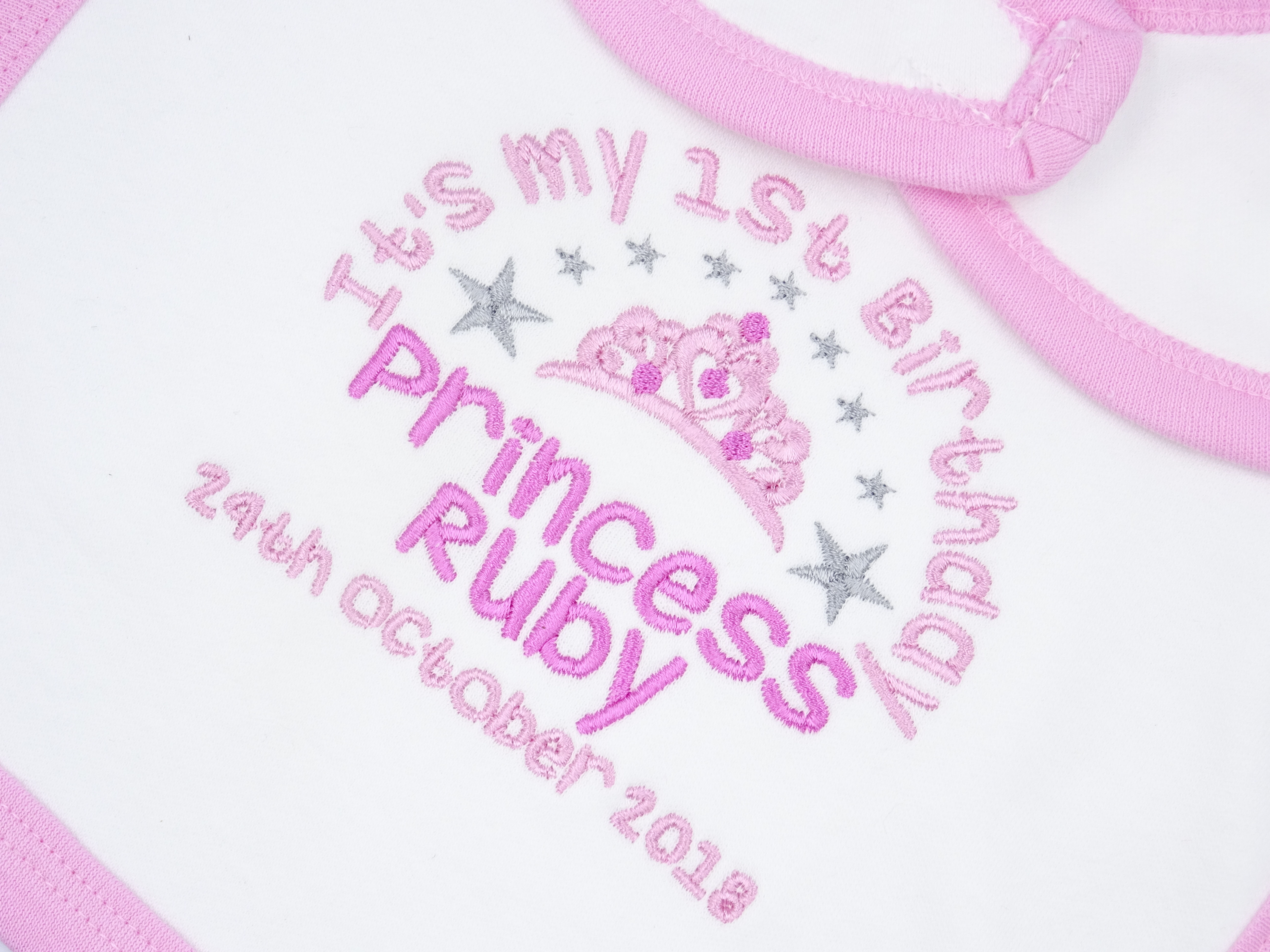 Personalised It's My 1st Birthday Princess Bib