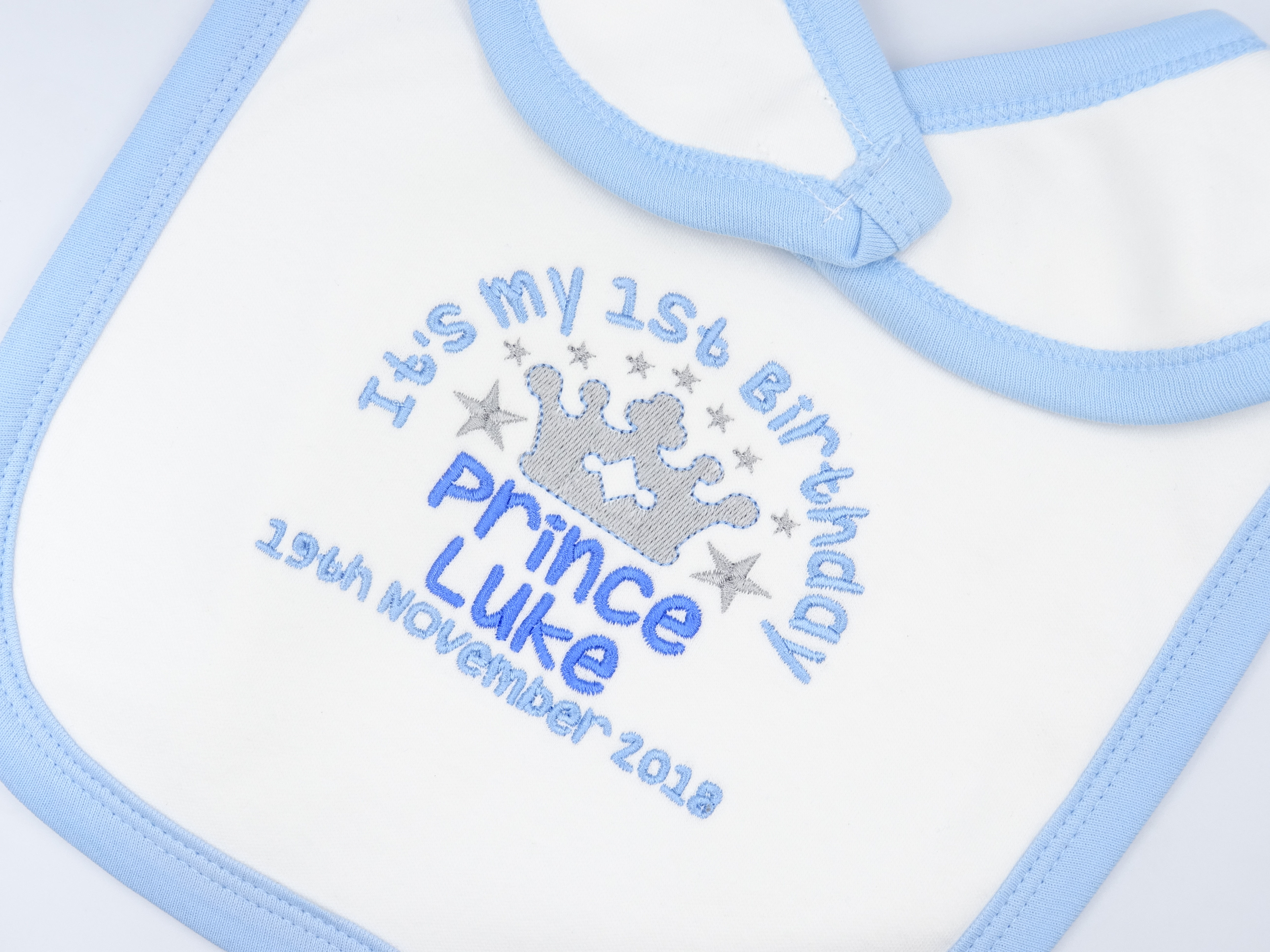 Personalised It's My 1st Birthday Prince Bib