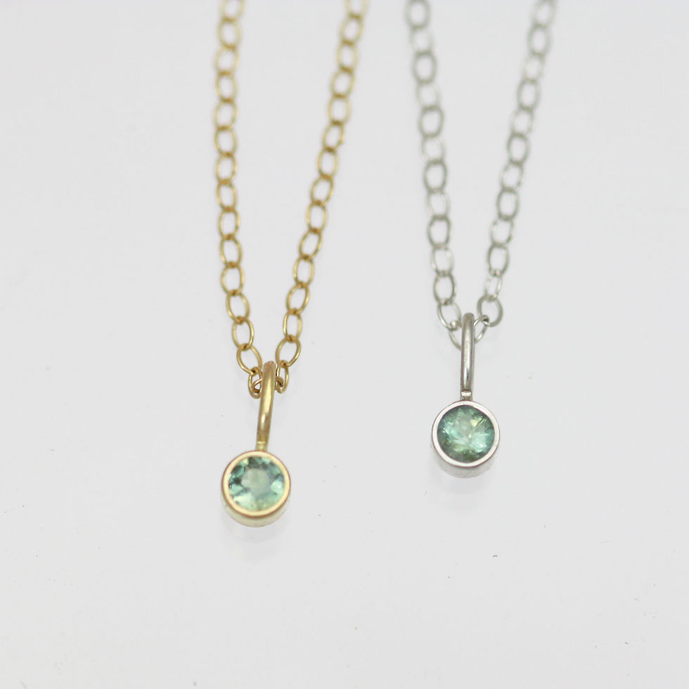 Alexandrite Drop Necklace 3mm in 14k Gold
