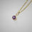 Thumbnail: Amethyst Drop Necklace 3mm in 14k Gold