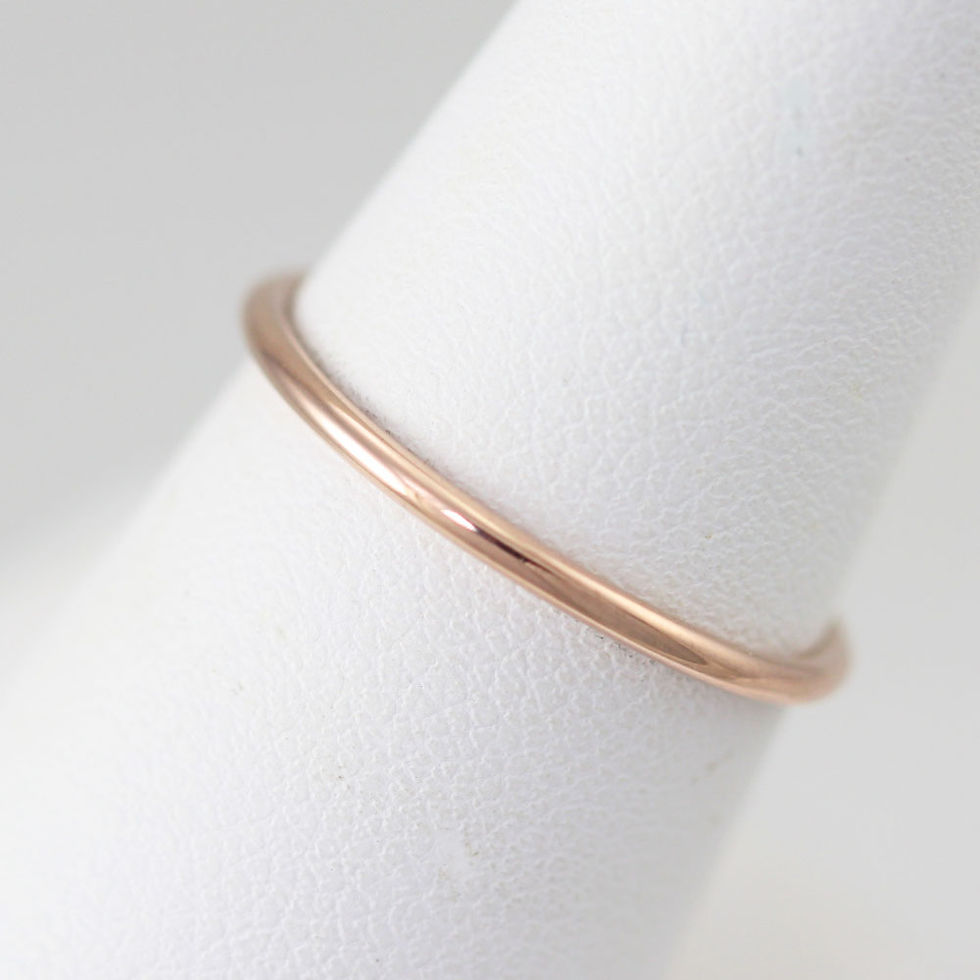 Thumbnail: Rose Gold Wedding Band 14k