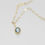 Thumbnail: Aquamarine Drop Necklace 4mm in 14ky Gold