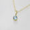 Thumbnail: Aquamarine Drop Necklace 3mm in 14k Gold