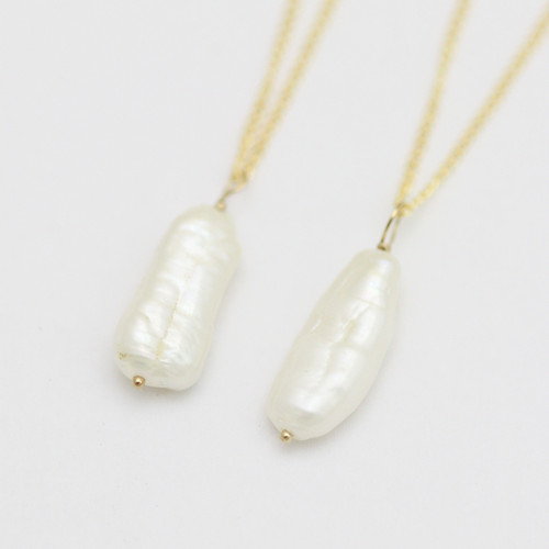14kgf⌘baroque pearl necklace Peridot & Baroque Pearl Necklace, 14K GF – Loulia Pearl Jewelry