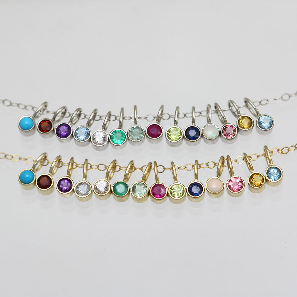 Thumbnail: Ruby Drop Necklace 3mm in 14k Gold