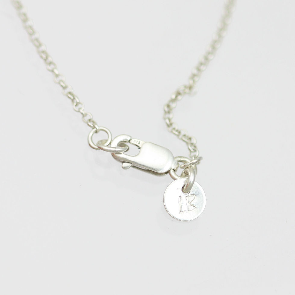 Thumbnail: Hammered Birthstone Mother's Necklace in Sterling Silver