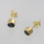 Thumbnail: Sapphire Drop Studs in 14ky gold