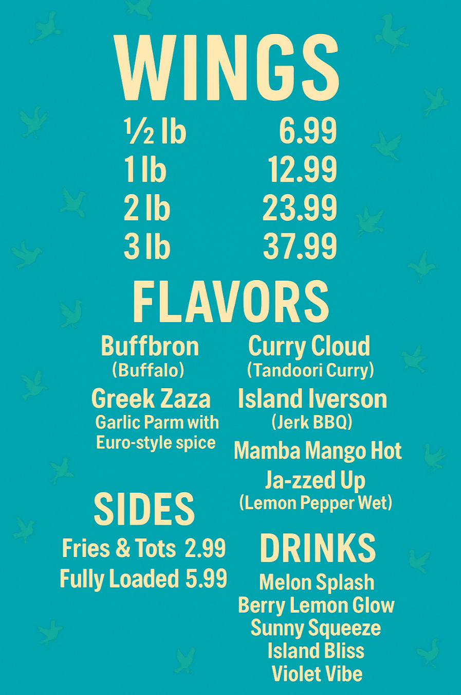 WING MENU