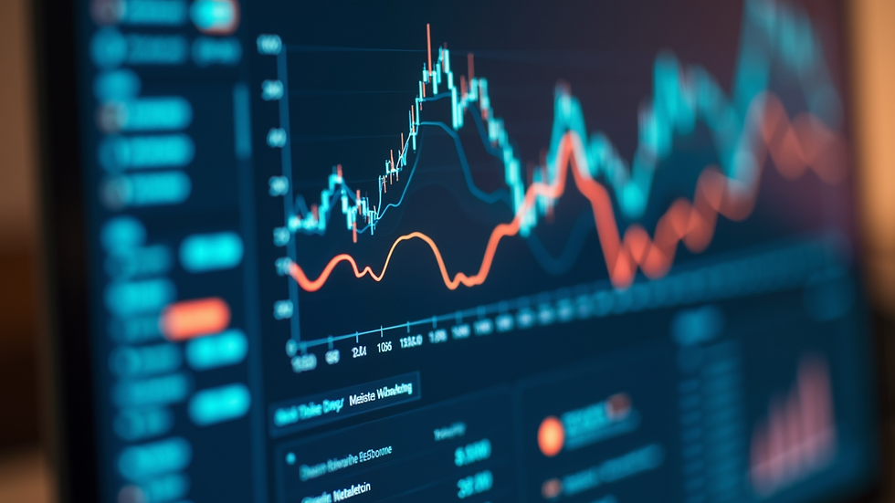 close-up view of computer screen showing digital marketing analytics