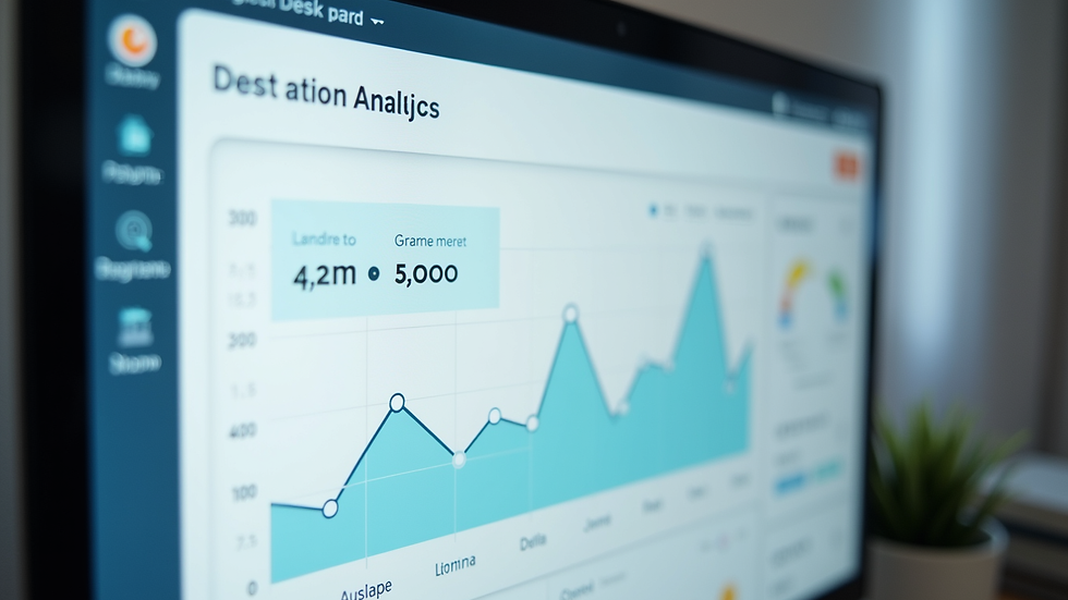close-up view of website analytics dashboard on computer screen