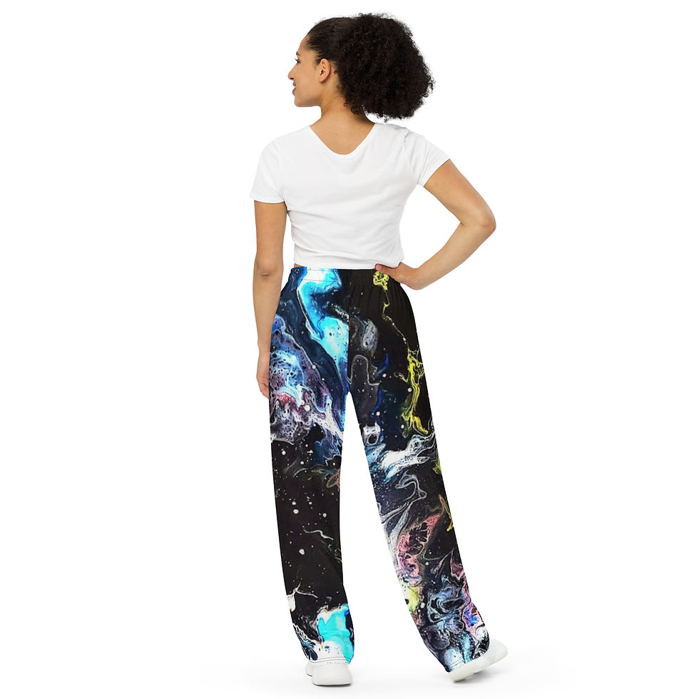 Thumbnail: All-over print unisex wide-leg pants