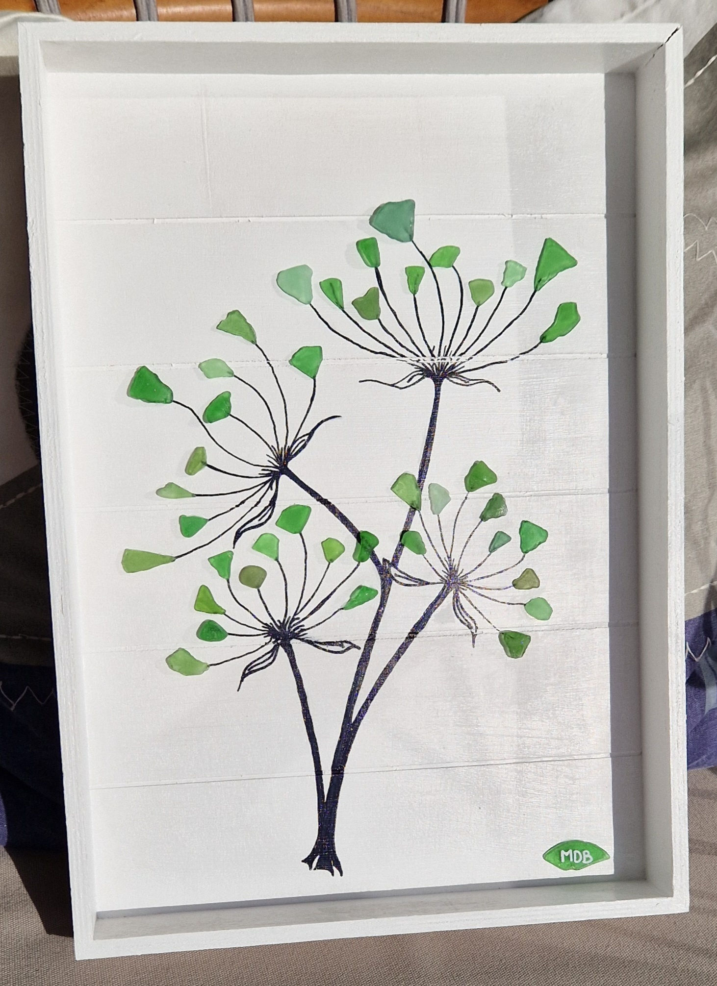 Fleurs de verre - 35x25cm