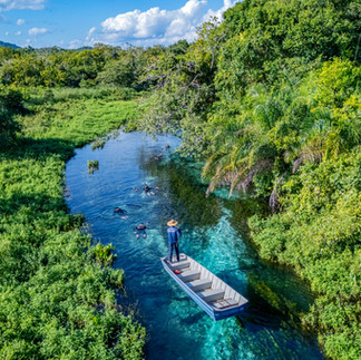 foto de drone rio sucuri em bonito ms
