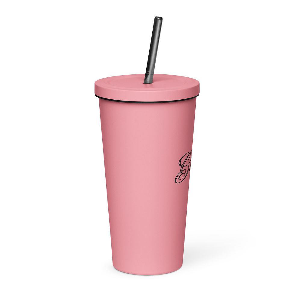 Thumbnail: GUILTY Insulated Tumbler with Straw – 20oz Stainless Steel Cold Cup | 