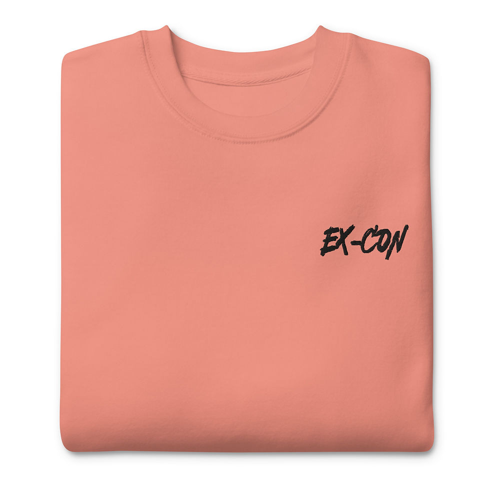 Thumbnail: EX-CON Dusty Rose Premium Sweatshirt – Unisex Crewneck, Soft Neutral Streetwear