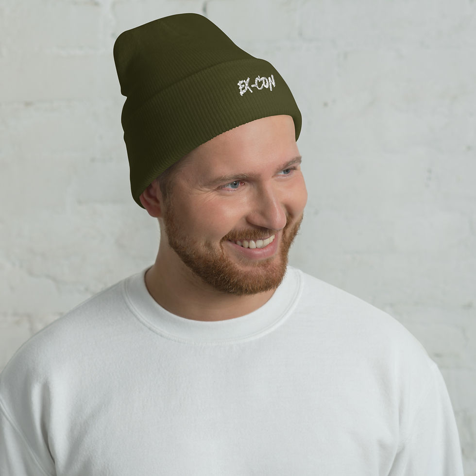 Thumbnail: EX-CON Military Green Cuffed Beanie | Unisex Knit Beanie