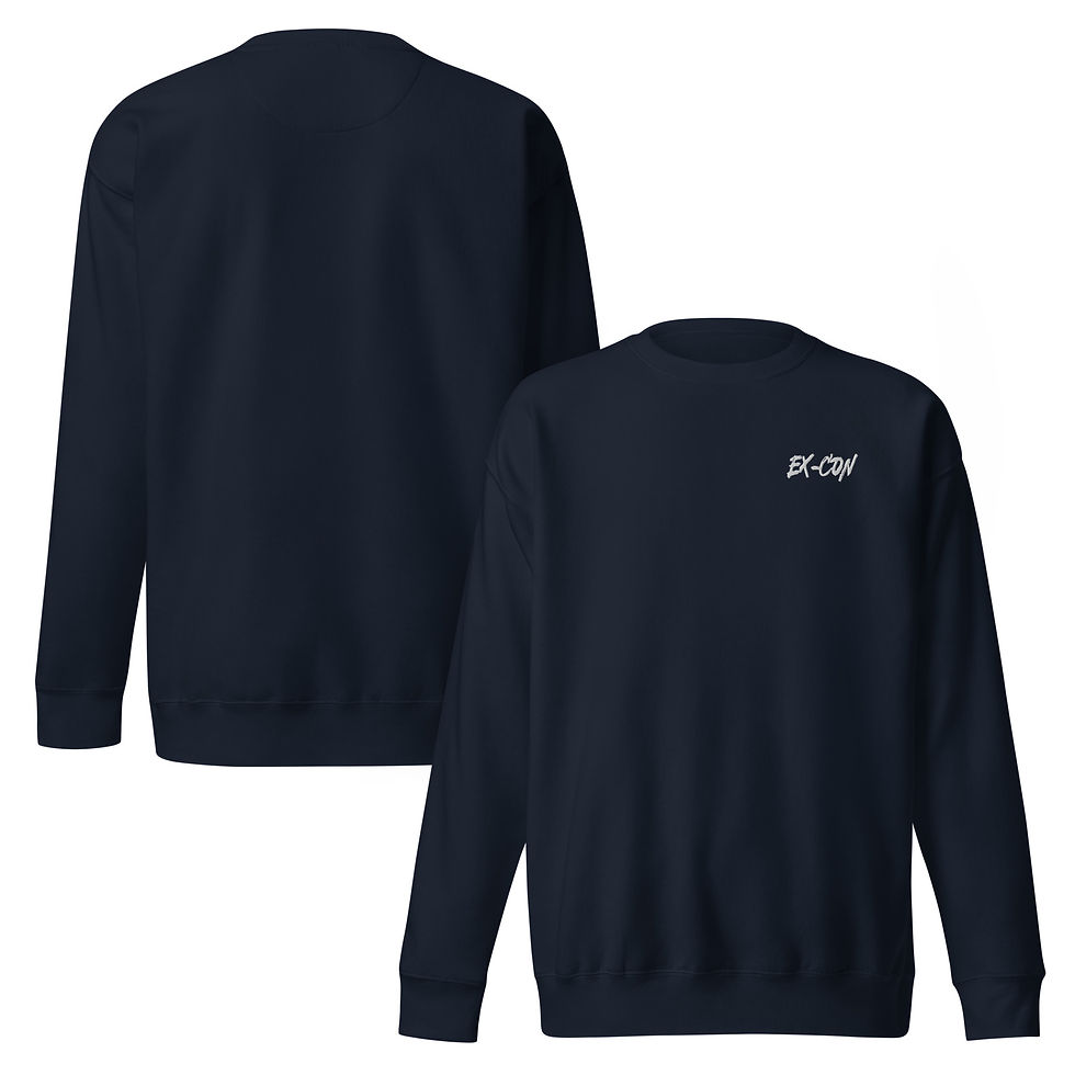 Thumbnail: EX-CON Navy Premium Sweatshirt – Unisex Crewneck, Classic Navy Fleece