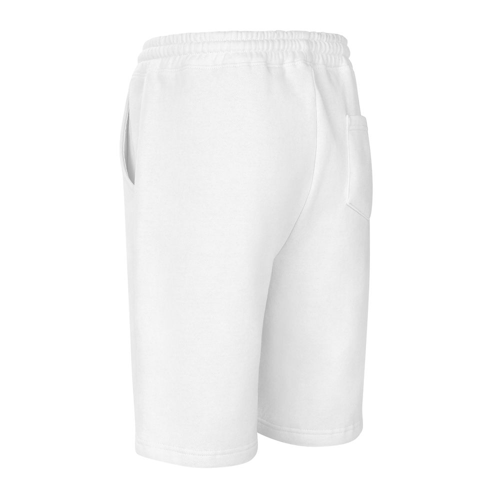 Thumbnail: EX-CON White Men’s Fleece Shorts – Premium Lounge Shorts
