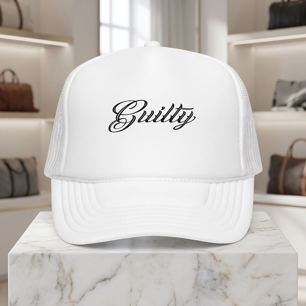 GUILTY foam trucker hat – White