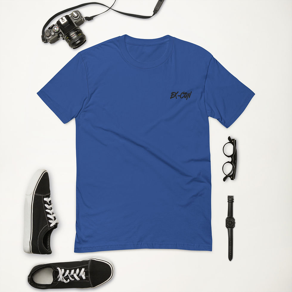 Thumbnail: EX-CON Blue Short Sleeve T-Shirt – Premium Cotton Tee