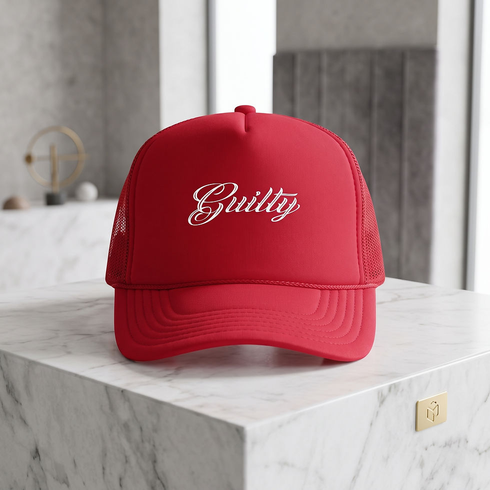 GUILTY foam trucker hat – Red