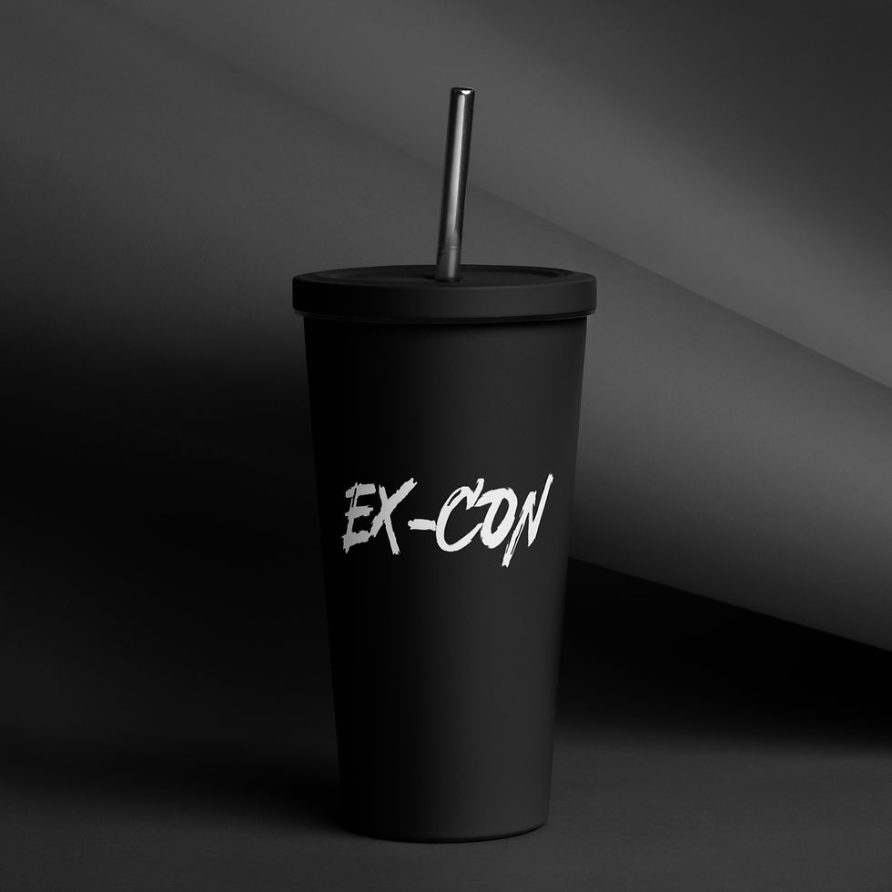 Thumbnail: EX-CON Insulated Tumbler with Straw | 20oz Stainless Steel Travel Cup