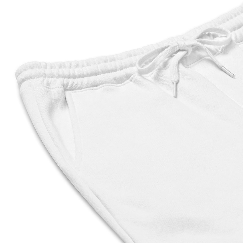 Thumbnail: EX-CON White Men’s Fleece Shorts – Premium Lounge Shorts