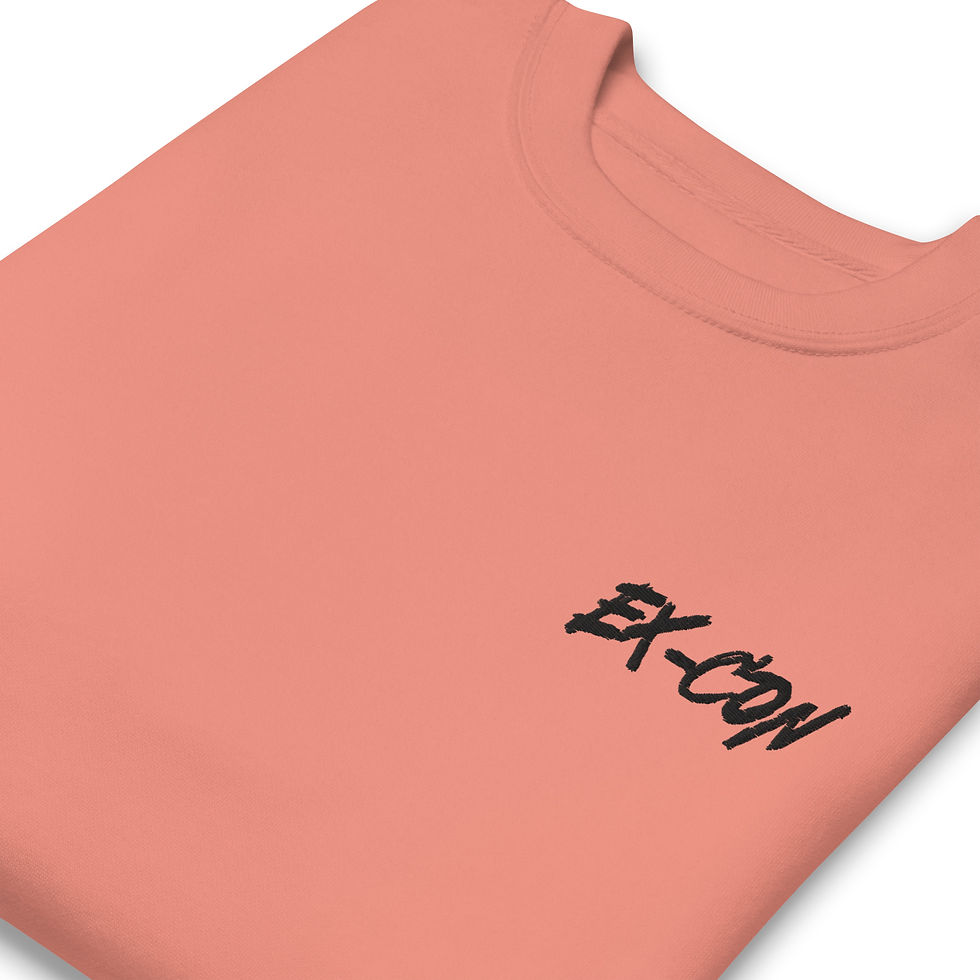 Thumbnail: EX-CON Dusty Rose Premium Sweatshirt – Unisex Crewneck, Soft Neutral Streetwear