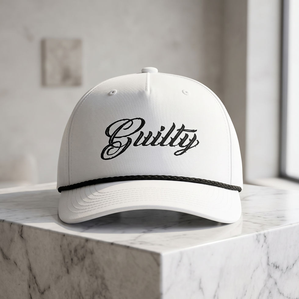 GUILTY classic rope cap – White / Black