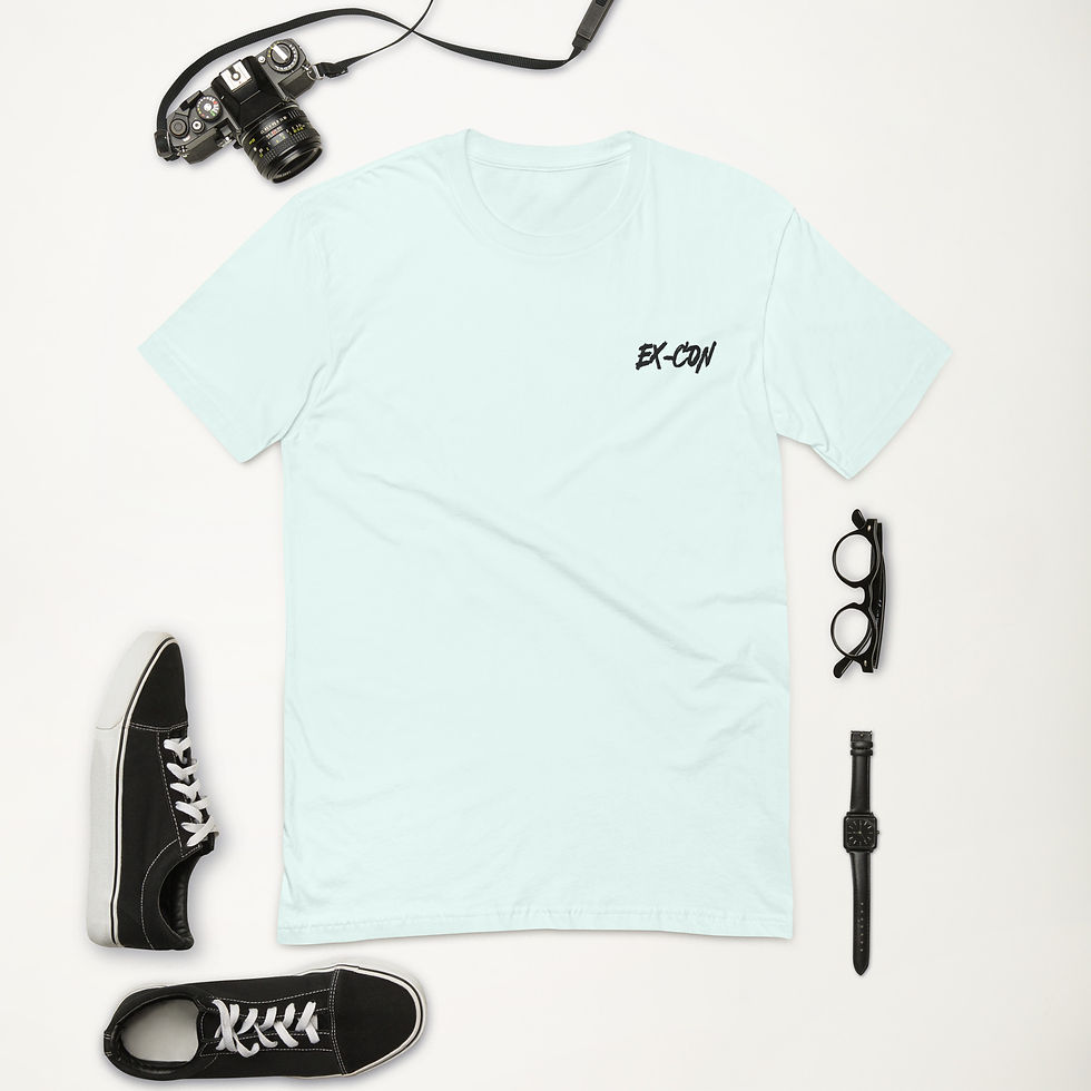 Thumbnail: EX-CON Soft Blue Short Sleeve T-Shirt – Premium Cotton Tee