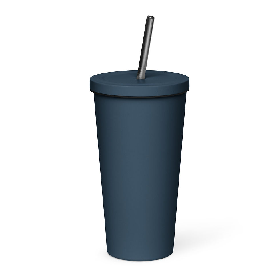 Thumbnail: GUILTY Insulated Tumbler with Straw – 20oz Stainless Steel Cold Cup 