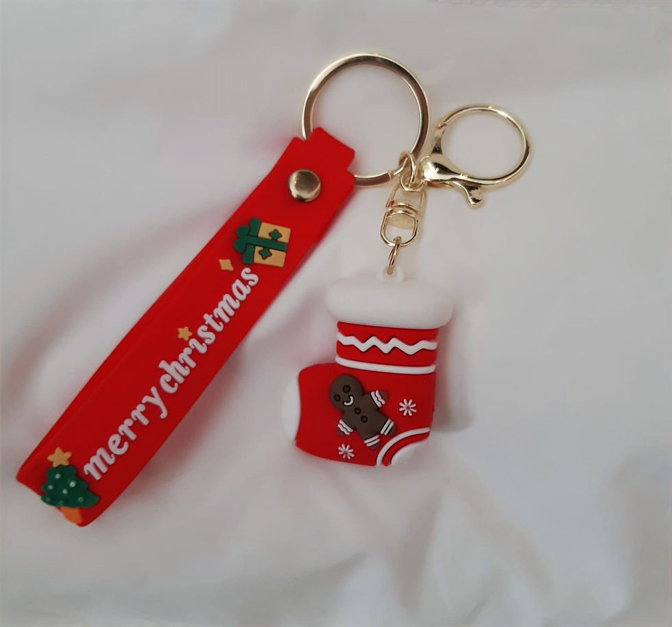 Miniatura: portachiavi in plastica morbida, adatto per i tuoi pensierini di Natale per amici, parenti, maestre, variante calza befana
