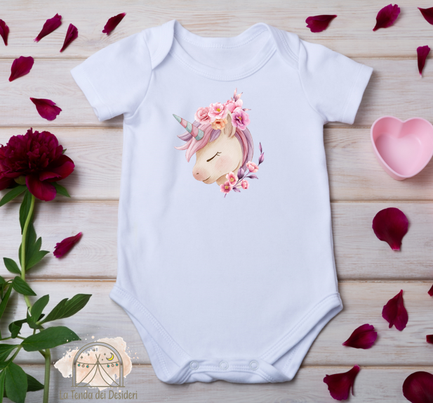 Miniatura: Delizioso body personalizzato con l'unicorno chic