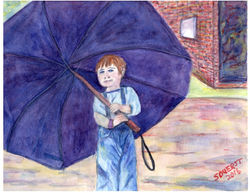 Boy and Umbrella