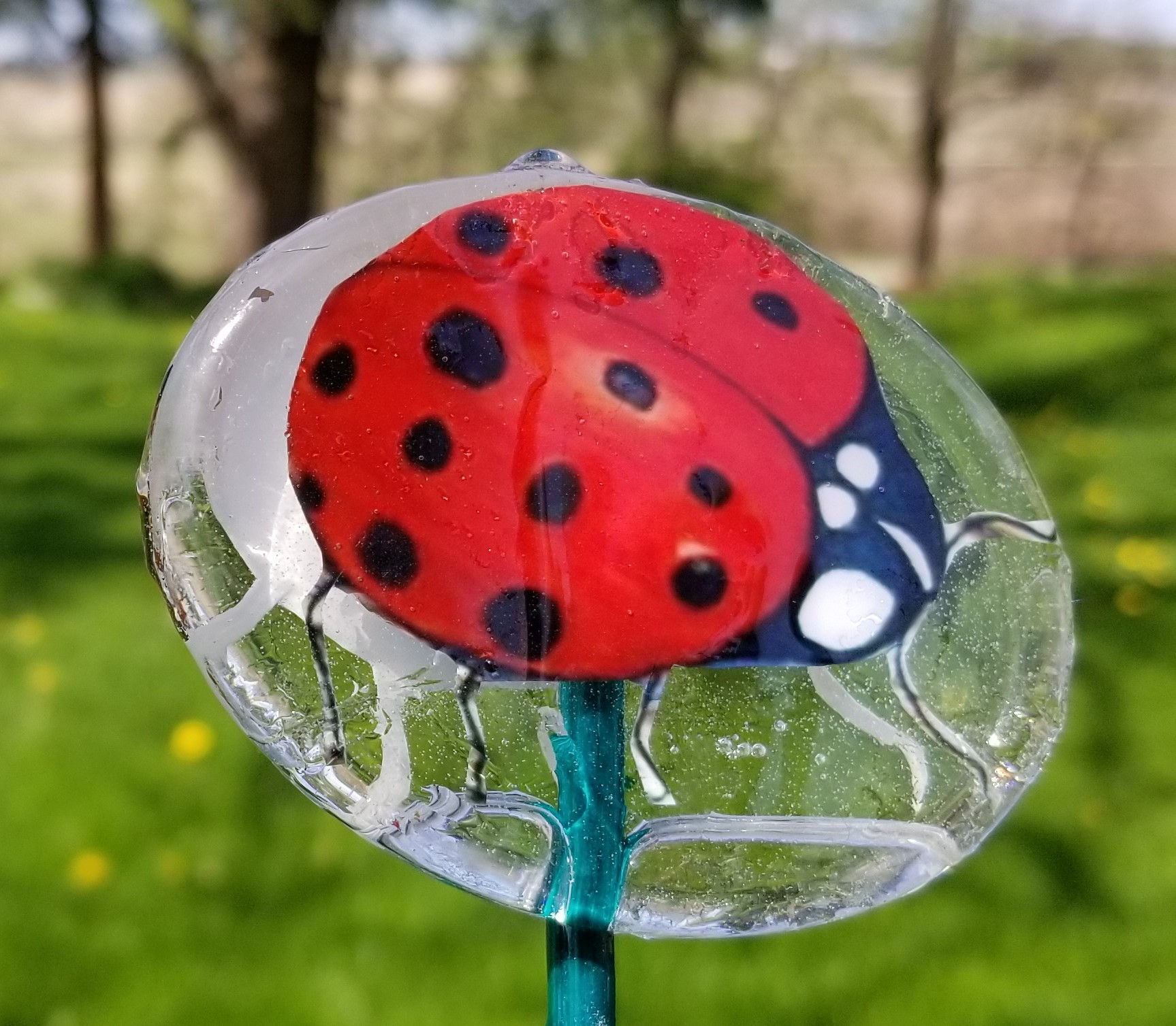 Ladybug Garden Stake